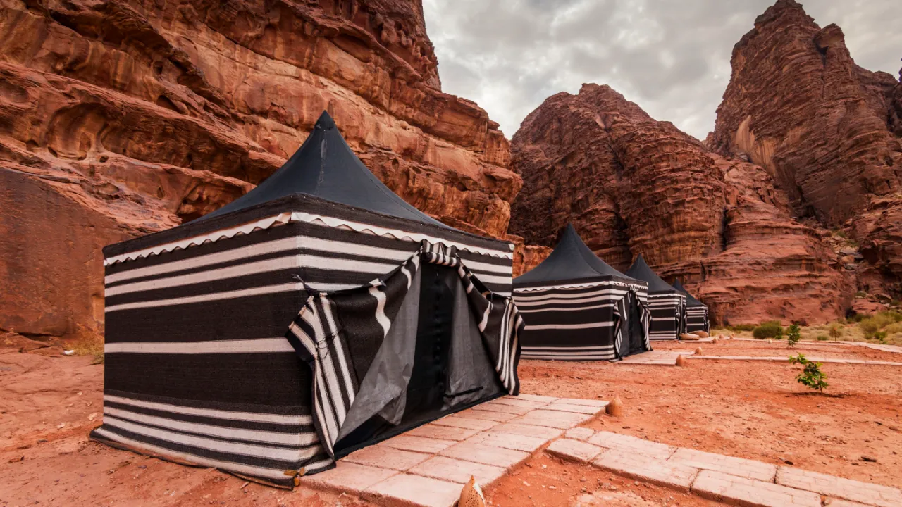 Bedouin tents in Wadi Rum, Jordan
