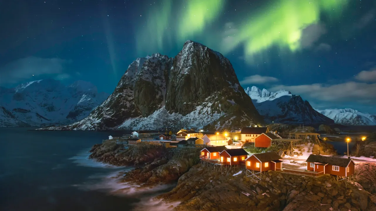 Northern lights above Tromsø, Norway