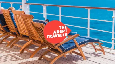 Deck chairs on a cruise ship.