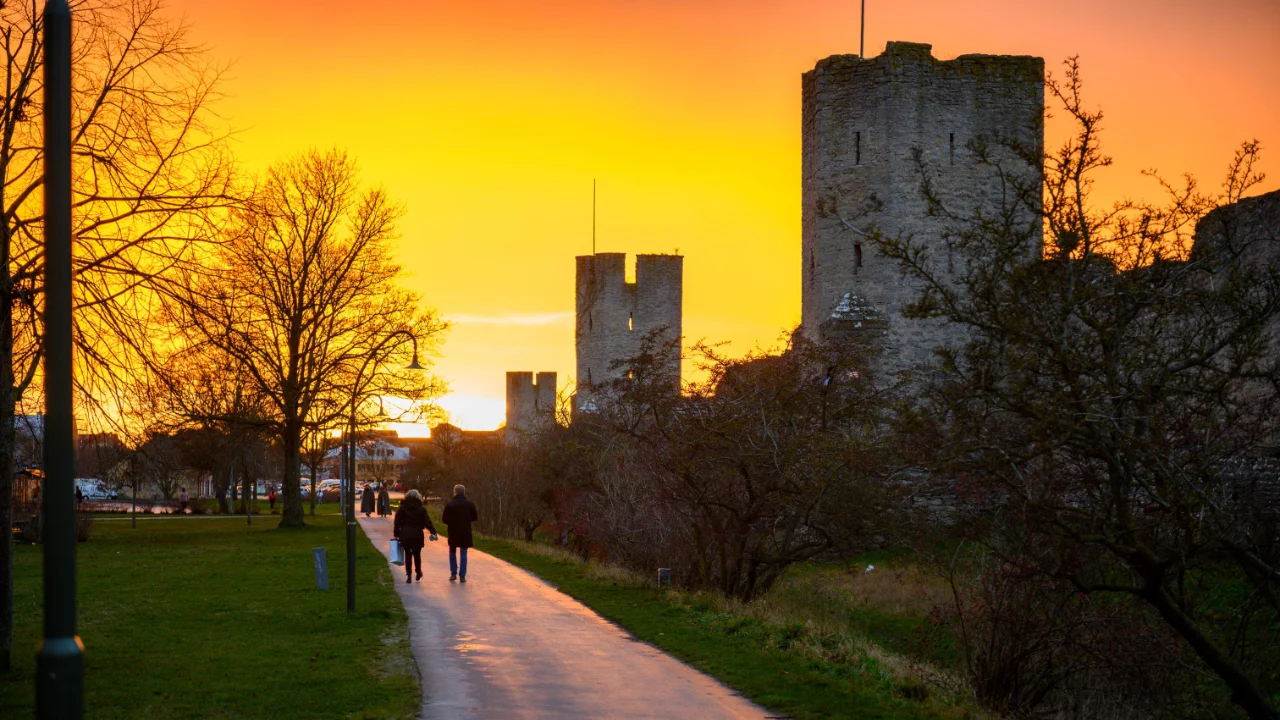 Castle wall in Gotland, Sweden