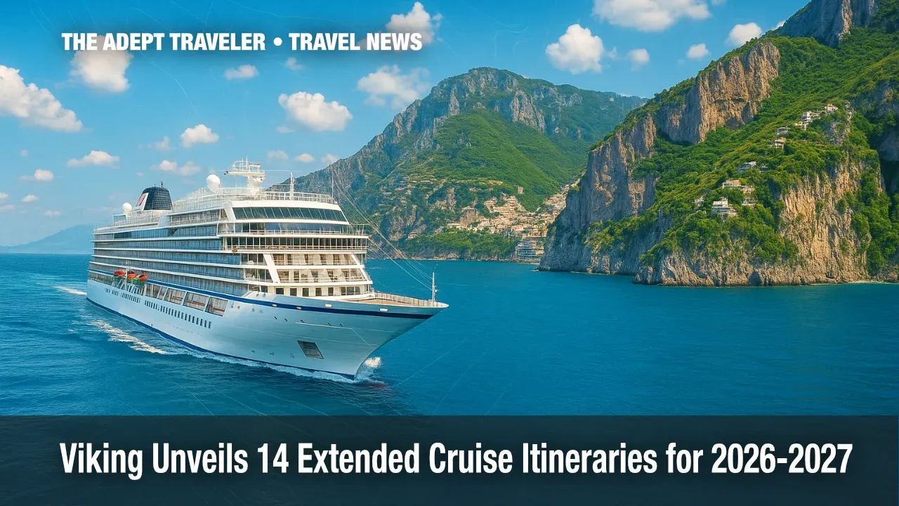 Viking ship cruising past Amalfi Coast cliffs during Mediterranean voyage