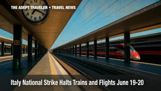 Empty Rome Termini platform during Italy national strike.