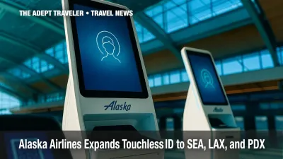 Alaska Airlines Touchless ID kiosk at Seattle Tacoma International Airport
