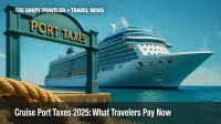 Cruise ship at pier illustrating rising cruise port taxes.