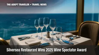 Eiffel Tower by deep blue sea hints at La Dame restaurant on Silversea Cruises.