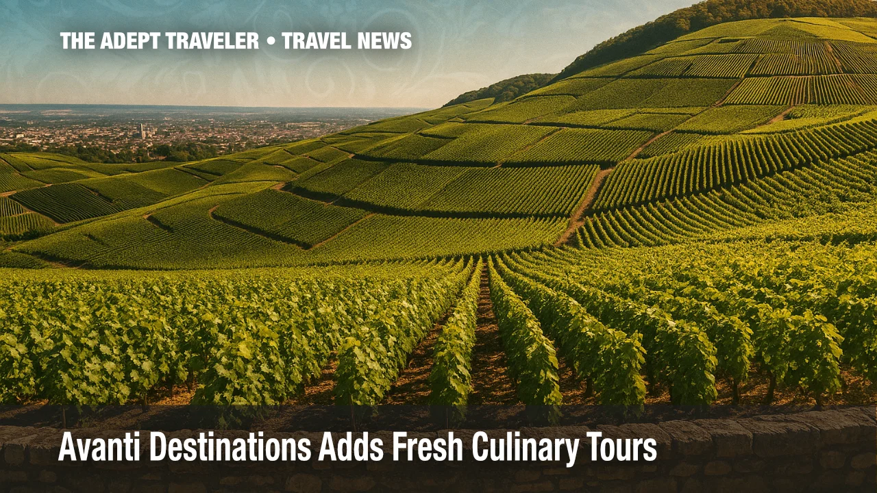 Champagne vineyards near Reims illustrating Avanti Destinations’ culinary tours