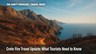 Drone view of Crete cliffs with wildfire-scarred slopes.