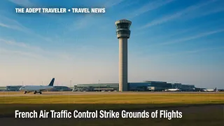 French air traffic control strike delays flights across Paris-area airports.