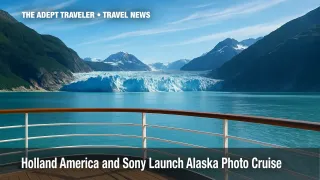 Glacier view from cruise deck during Alaska photography cruise sweepstakes