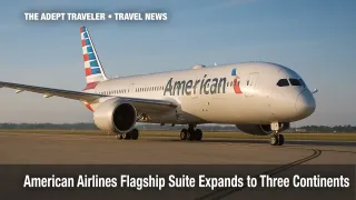 American Airlines Flagship Suite cabin on a Boeing 787-9, exterior side view
