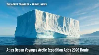 Atlas Ocean Voyages Arctic Expedition iceberg scene