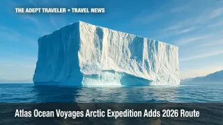 Atlas Ocean Voyages Arctic Expedition iceberg scene