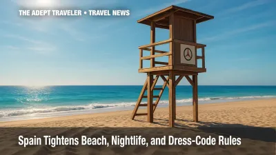 Lifeguard tower on smoke-free Spanish beach illustrating Spain tourist rules 2025.