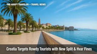 Split waterfront promenade under bright sky highlights new tourist fines