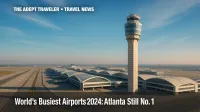 Aerial view of Atlanta airport, the world's busiest airport in 2024.