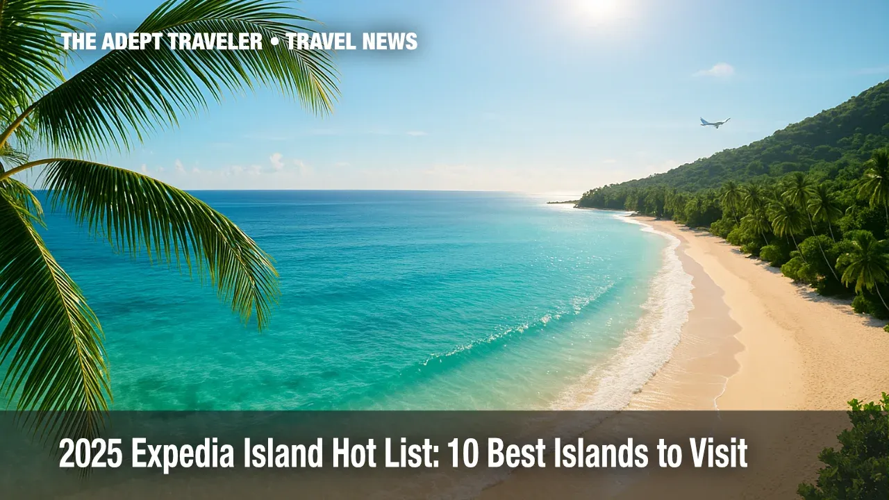 Aerial view of turquoise bay highlighting 2025 top island destinations