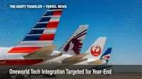 Oneworld airline tails lined up on ramp illustrate alliance tech integration.