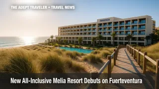 Luxury beachfront view of Paradisus Fuerteventura all-inclusive resort on Sotavento Beach.