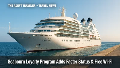 Seabourn ship at sea illustrating Seabourn Club loyalty program launch.