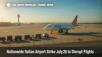 Grounded jets on Italian ramp during nationwide airport strike.