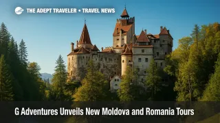 Bran Castle rises above Transylvania's forests, highlighting Romania's dramatic scenery on G Adventures' new Eastern Europe tours.