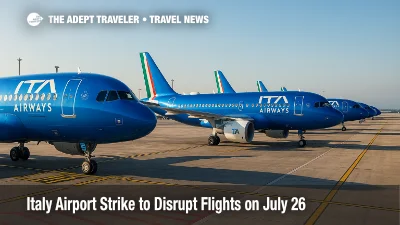 Italy Airport Strike to Disrupt Flights on July 26
