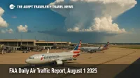 Thunderstorms are causing delays at Dallas/Fort Worth, Memphis, and New York airports, the FAA warns in its August 1 2025 Daily Air Traffic Report.