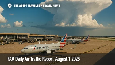 FAA Daily Air Traffic Report, August 1 2025: Thunderstorm-Related Flight Delays