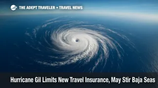 Satellite view shows Hurricane Gil's well-defined eye swirled by bright white clouds over deep-blue Pacific waters, illustrating active 2025 season.