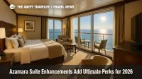 Luxurious Club World Owner's Suite aboard an Azamara ship showcases the new Azamara suite enhancements for 2026 sailings.