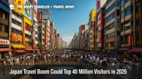 Throngs of visitors cross Dotonbori Bridge in Osaka during the 2025 Japan travel boom, reflecting soaring tourist numbers and vibrant city energy.