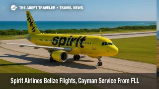 Spirit Airlines A320 at Belize City's Philip S.W. Goldson International Airport, marking new Spirit Airlines Belize flights.
