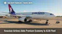 Hawaiian Airlines Airbus A330 on the Honolulu tarmac before retrofit, illustrating upcoming premium economy cabin upgrade.