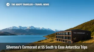 Luxury Cormorant at 55 South hotel overlooks the Beagle Channel, illustrating Silversea's new expedition cruise gateway.