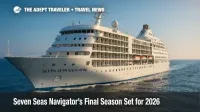 Seven Seas Navigator under clear skies at sea as Regent prepares the farewell season and final voyages in Europe.