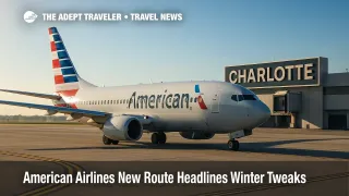 American Airlines Boeing 737-800 on the ramp at CLT, illustrating a new nonstop service and winter schedule expansion to Palm Springs.