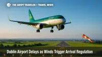 Strong crosswinds at Dublin Airport reduce arrival rates and cause Dublin Airport delays during a busy afternoon arrival bank.