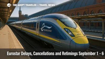 Eurostar e320 stands at St Pancras as travelers face Eurostar delays and French-network engineering works this week.