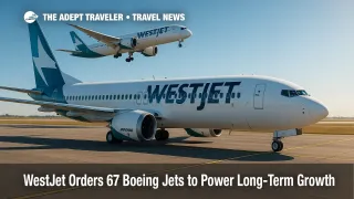 A WestJet 737-10 and a 787-9 Dreamliner on the ramp, illustrating the WestJet Boeing order and long-term fleet expansion.