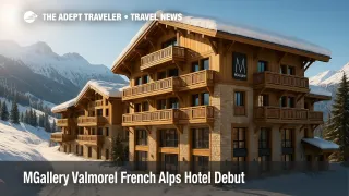 Boutique MGallery hotel in the French Alps with slope-side access and sustainable alpine design.