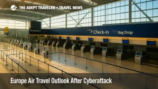 Travelers face longer lines as European air travel disruption slows check-in at major hubs after a cyberattack, with kiosks and bag drop offline.