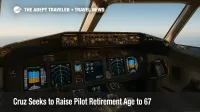 Modern airliner cockpit with glass instruments, illustrating the pilot retirement age debate and aviation safety safeguards.