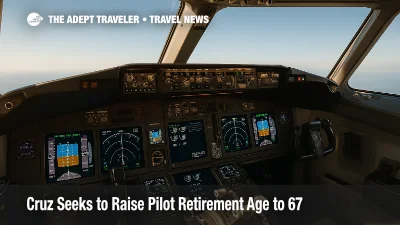 Modern airliner cockpit with glass instruments, illustrating the pilot retirement age debate and aviation safety safeguards.