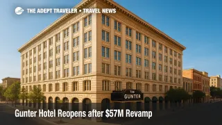 Reopened Gunter Hotel, a Tribute Portfolio landmark, shown after a \$57 million renovation in downtown San Antonio.