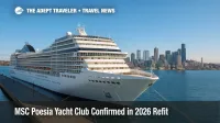 MSC Poesia at a Seattle pier under clear skies, highlighting the MSC Poesia Yacht Club upgrade and new Alaska season departures.