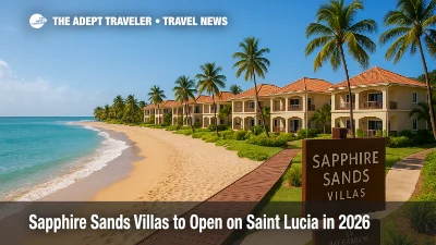 Beachfront view of Sapphire Sands Villas on Reduit Beach in Saint Lucia, highlighting a luxury villa retreat with oceanfront setting and family-friendly amenities.