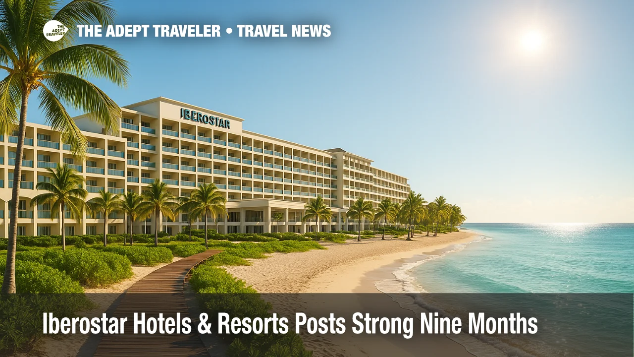 Iberostar Selection Riviera Cancún beachfront resort with palm-lined walkway, illustrating Iberostar Hotels & Resorts expansion and new hotel openings.
