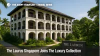 The Laurus Singapore, an all-suite Luxury Collection resort at Resorts World Sentosa, framed by tropical greenery and modern colonial lines.