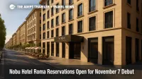 Nobu Hotel Roma on Via Veneto with contemporary façade and entrance canopy, highlighting the luxury hotel opening and Nobu restaurant brand.
