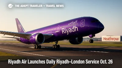 Riyadh Air 787-9 lifts off at London Heathrow, illustrating the carrier's soft-launch operations and premium East-West connector ambitions.